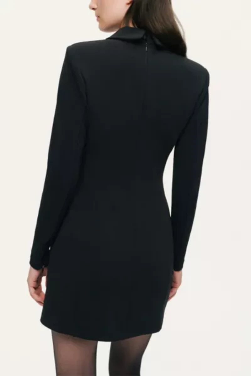 Nocturne Tailored Collar Mini Dress