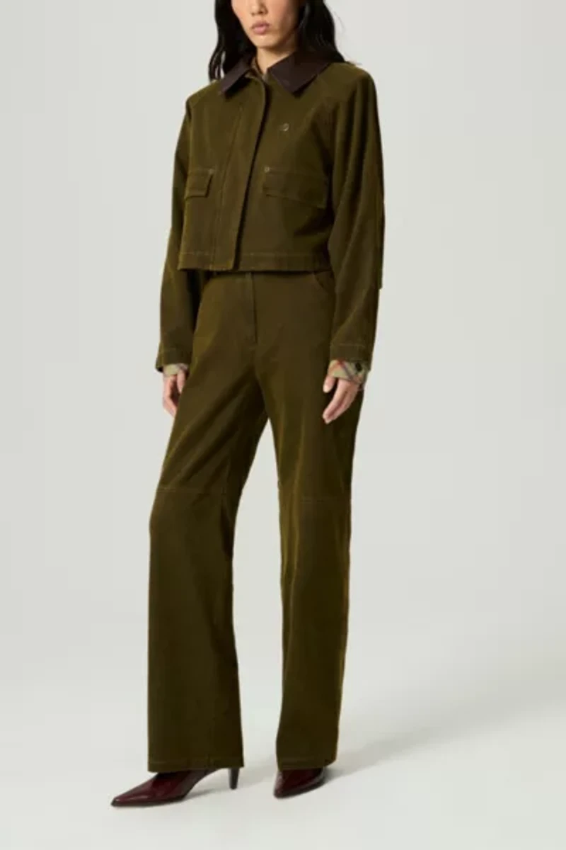 Nocturne Contrast Collar Utility Cropped Jacket