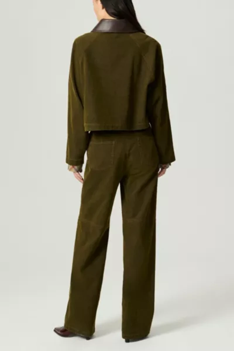 Nocturne Contrast Collar Utility Cropped Jacket