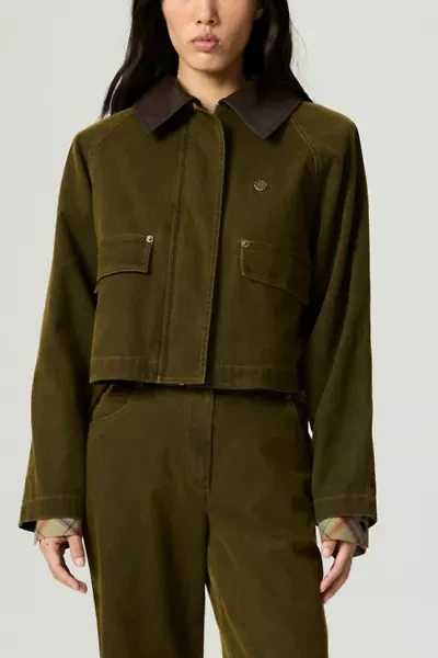 Nocturne Contrast Collar Utility Cropped Jacket