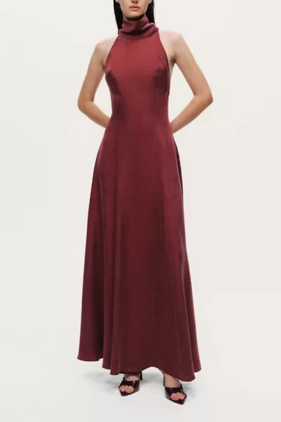 Nocturne Backless Tie-Back Halter Dress