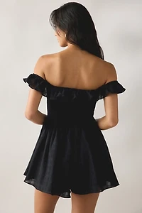 Kimchi Blue Clementine Smocked Ruffle Romper