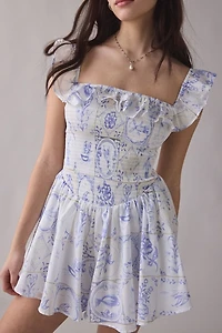 Kimchi Blue Clementine Smocked Ruffle Romper