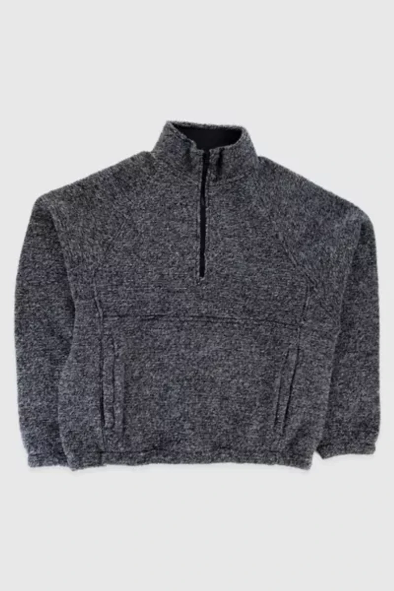 Stussy Wool Blend Fleece Mock Neck Sweatshirt