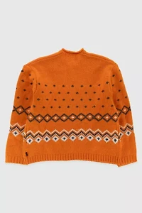 Stussy Roll V Neck Fair Isle Sweater