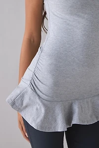 Motel Kanao Off-The-Shoulder Ruffle Tunic Top