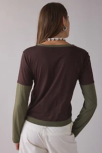 Motel Enidy Layered Long Sleeve Tee
