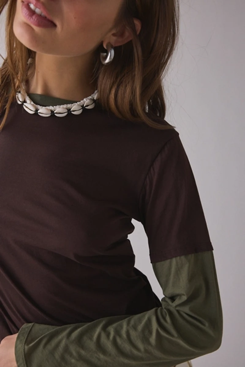Motel Enidy Layered Long Sleeve Tee