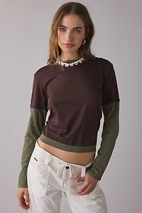 Motel Enidy Layered Long Sleeve Tee