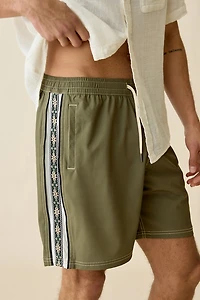 Rhythm Panel Stripe Beach Swim Shorts