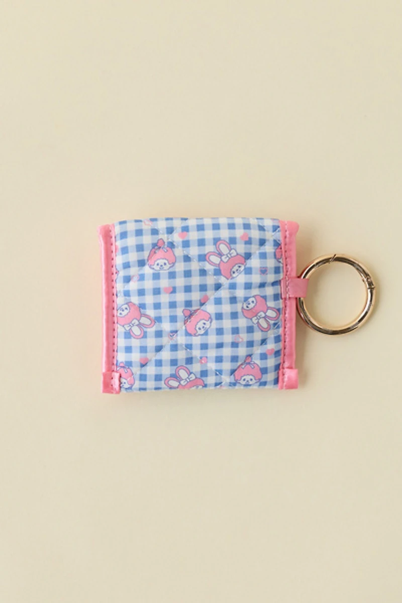 Sonix X Monchhichi Gingham Quilted Earbud Case Keychain