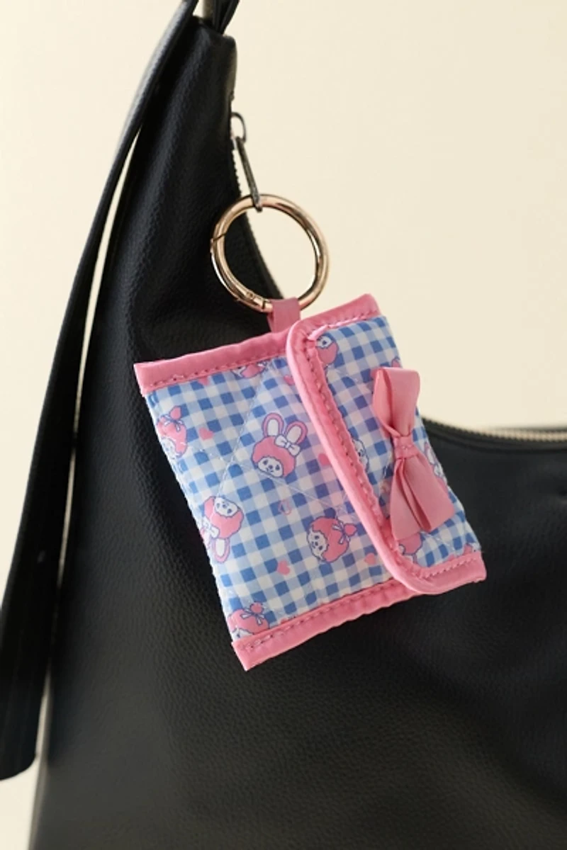 Sonix X Monchhichi Gingham Quilted Earbud Case Keychain