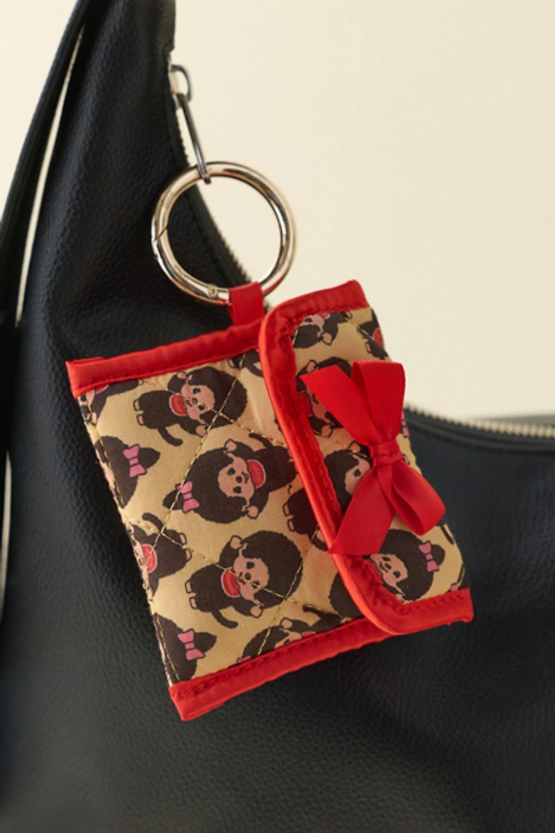 Sonix X Monchhichi Print Quilted Earbud Case Keychain