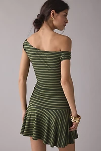 Motel Mausari Asymmetric Off-The-Shoulder Mini Dress