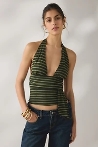 Motel Aprilla Tie-Detail Halter Neck Top