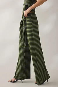 Motel Esata Tie Detail Wide Leg Pants