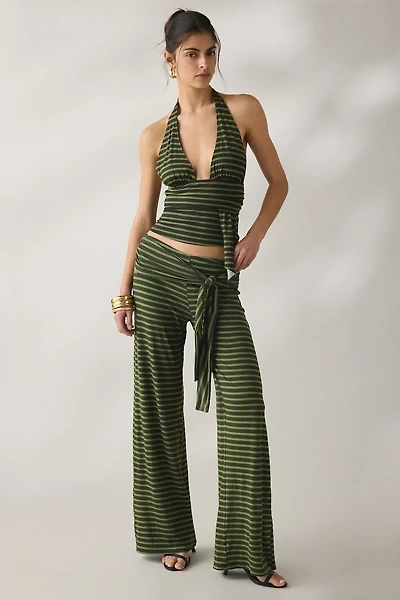Motel Esata Tie Detail Wide Leg Pants