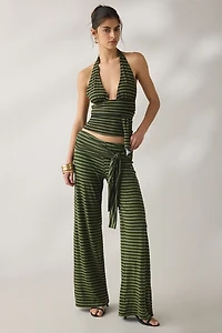 Motel Esata Tie Detail Wide Leg Pants