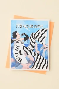 Offensive + Delightful Relax Girl Birthday Card