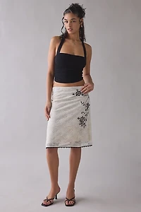 Motel Laykha Lace Slip Midi Skirt