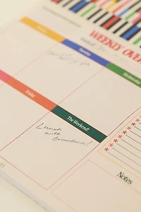 ban.do Mid-Century Striped Weekly Planner Notepad