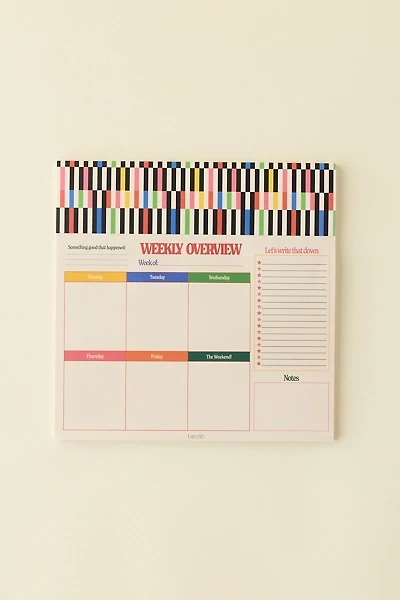 ban.do Mid-Century Striped Weekly Planner Notepad