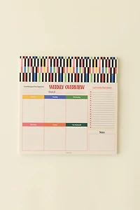 ban.do Mid-Century Striped Weekly Planner Notepad
