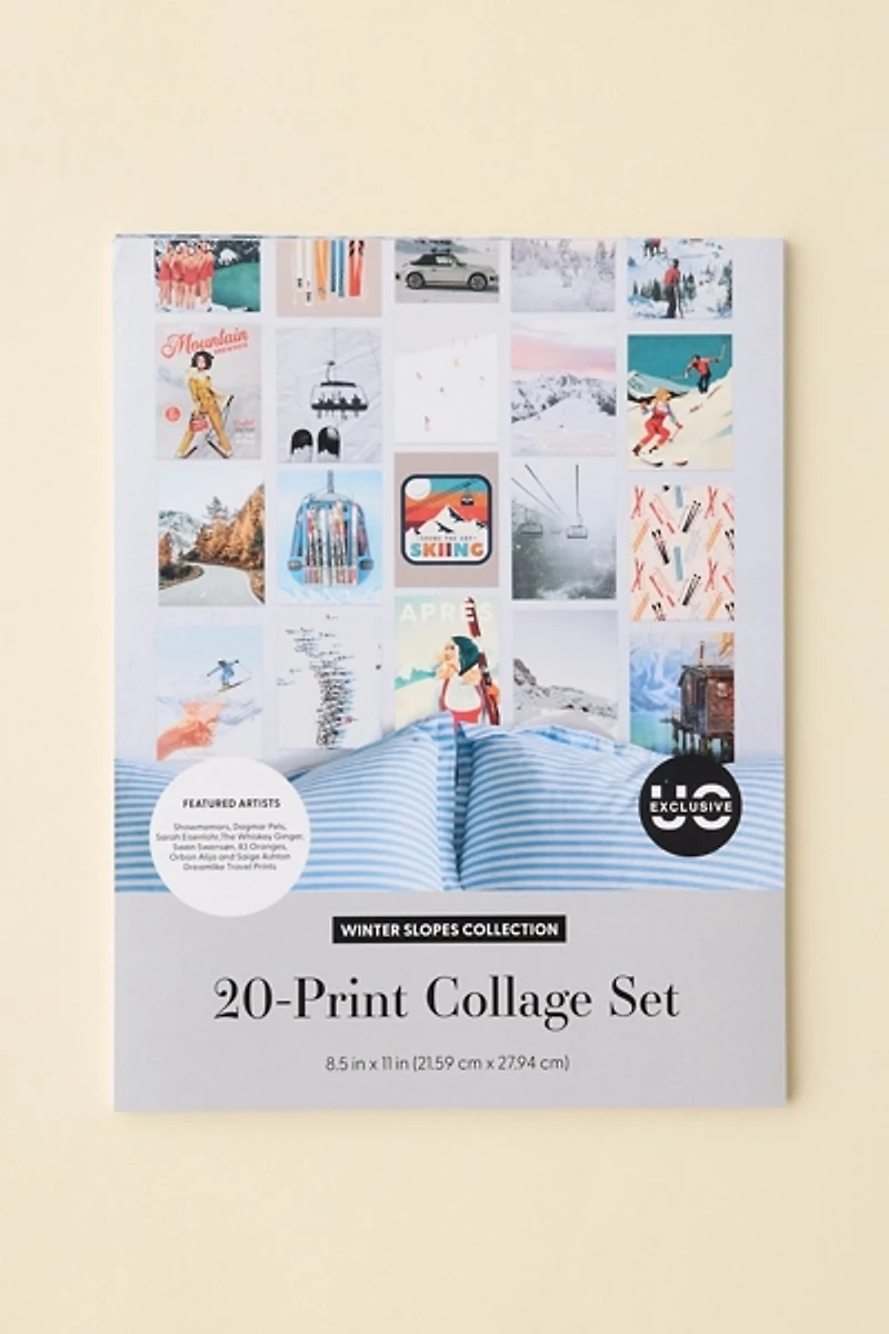 Winter Slopes Art Print Collage Kit