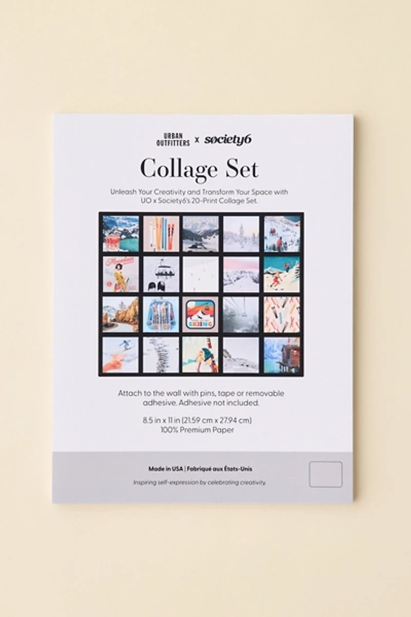 Winter Slopes Art Print Collage Kit