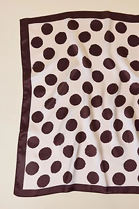 Brushed Dot Pattern Satin Scarf