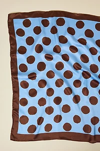 Brushed Dot Pattern Satin Scarf