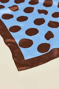 Brushed Dot Pattern Satin Scarf