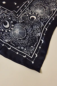 Celestial Pattern Satin Scarf