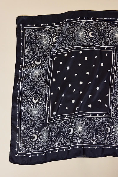 Celestial Pattern Satin Scarf