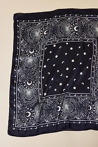 Celestial Pattern Satin Scarf