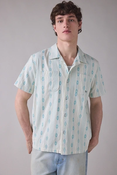 Dark Seas Breezy Textured Pattern Short Sleeve Shirt