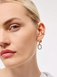Ana Luisa Ash Double Two Tone Double Hoop Earrings