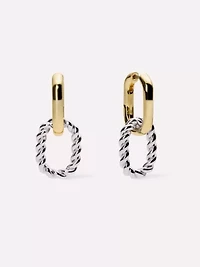 Ana Luisa Ash Double Two Tone Double Hoop Earrings