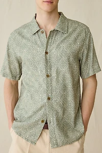 Rhythm Java Allover Pattern Short Sleeve Shirt