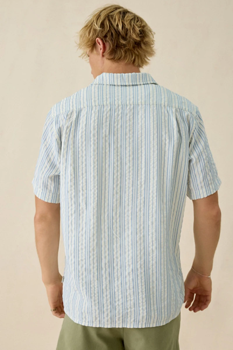 Rhythm Novelty Textured Stripe Button-Down Shirt
