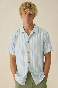 Rhythm Novelty Textured Stripe Button-Down Shirt