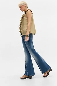 BDG Miko Belted Twisted Seam Low-Rise Flare Jean