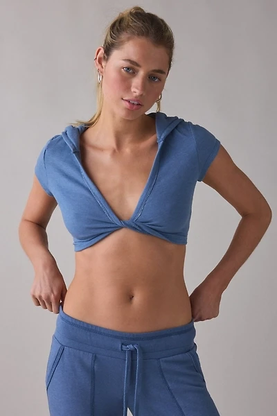 Out From Under Spring Breakers Twist-Front Cropped Hoodie Tee