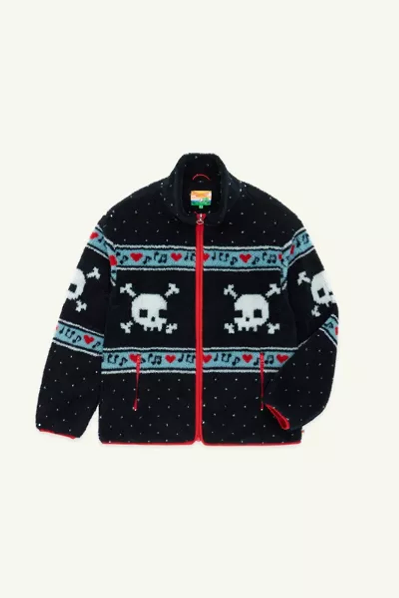 Strawberry Western Skully Sherpa Jacket