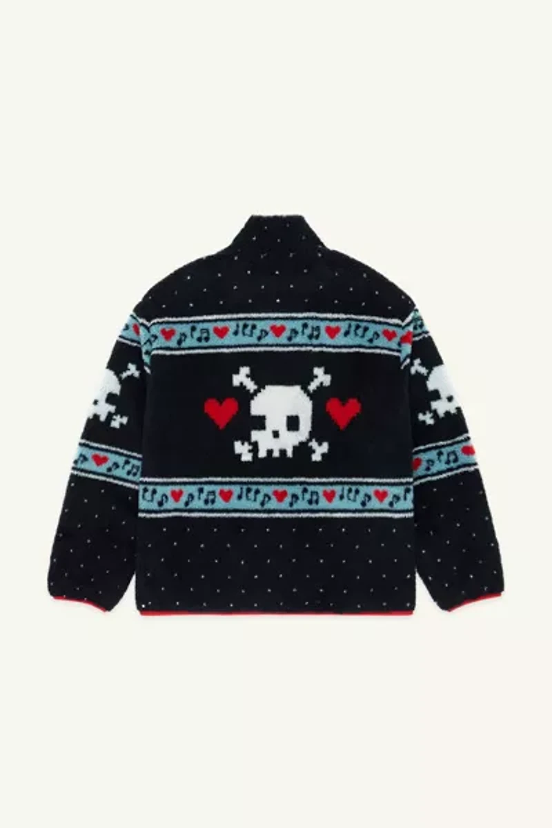 Strawberry Western Skully Sherpa Jacket