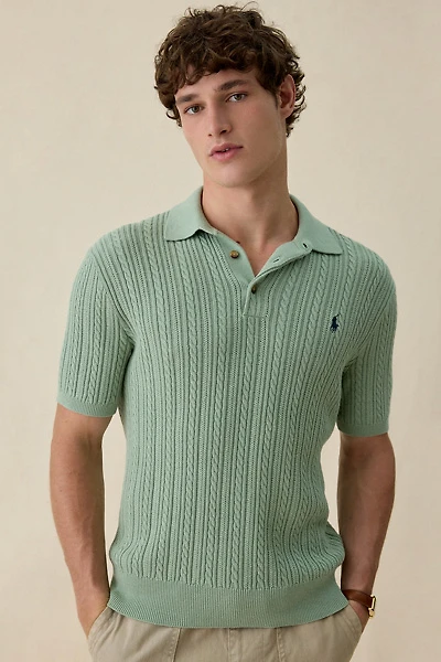 Polo Ralph Lauren Featherweight Cable Knit 3-Button Placket Sweater