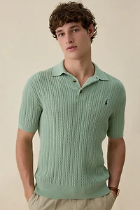 Polo Ralph Lauren Featherweight Cable Knit 3-Button Placket Sweater