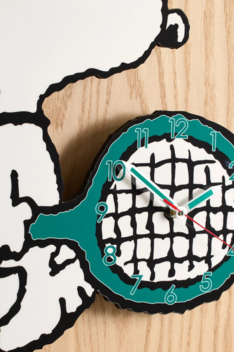 Peanuts Snoopy Tennis Acrylic Wall Clock