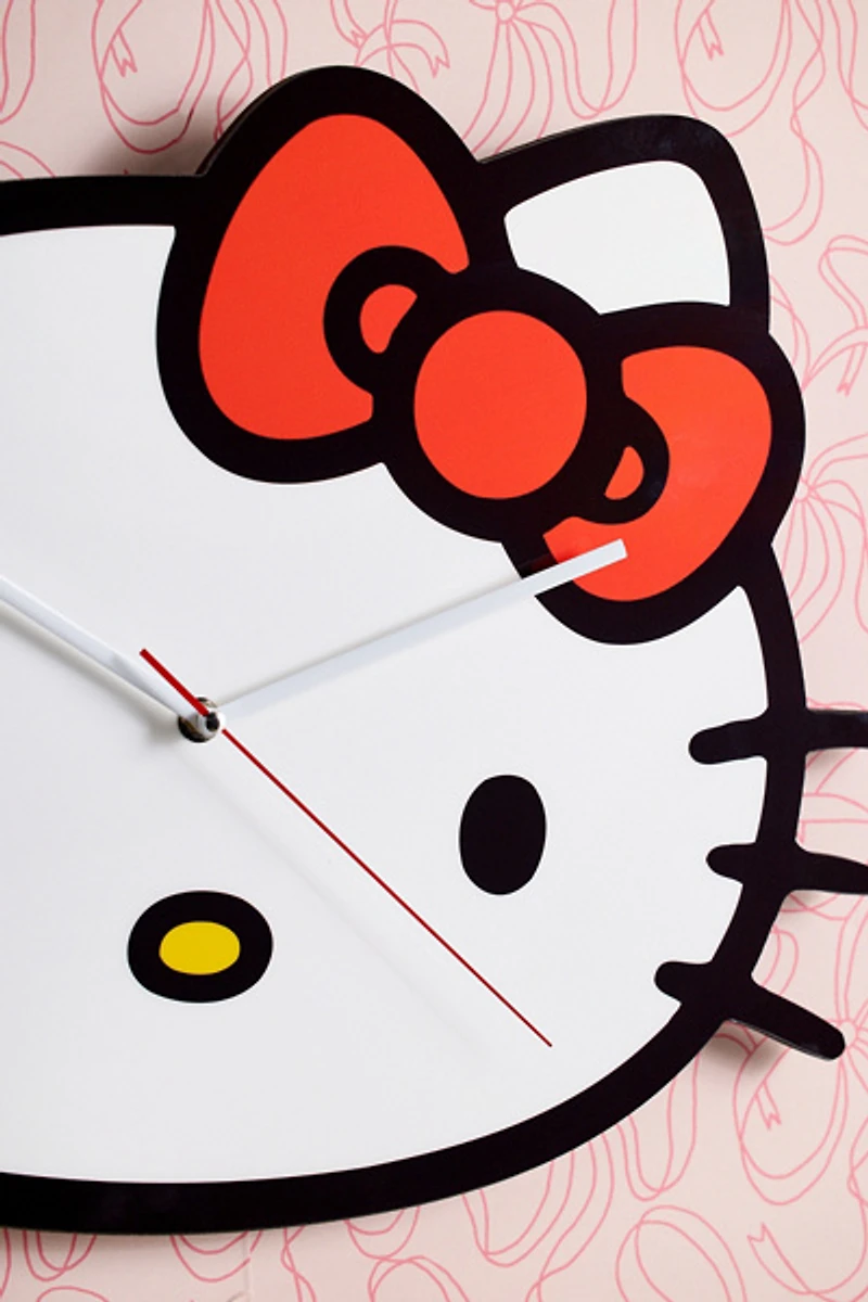 Sanrio Hello Kitty Head Shape Acrylic Wall Clock