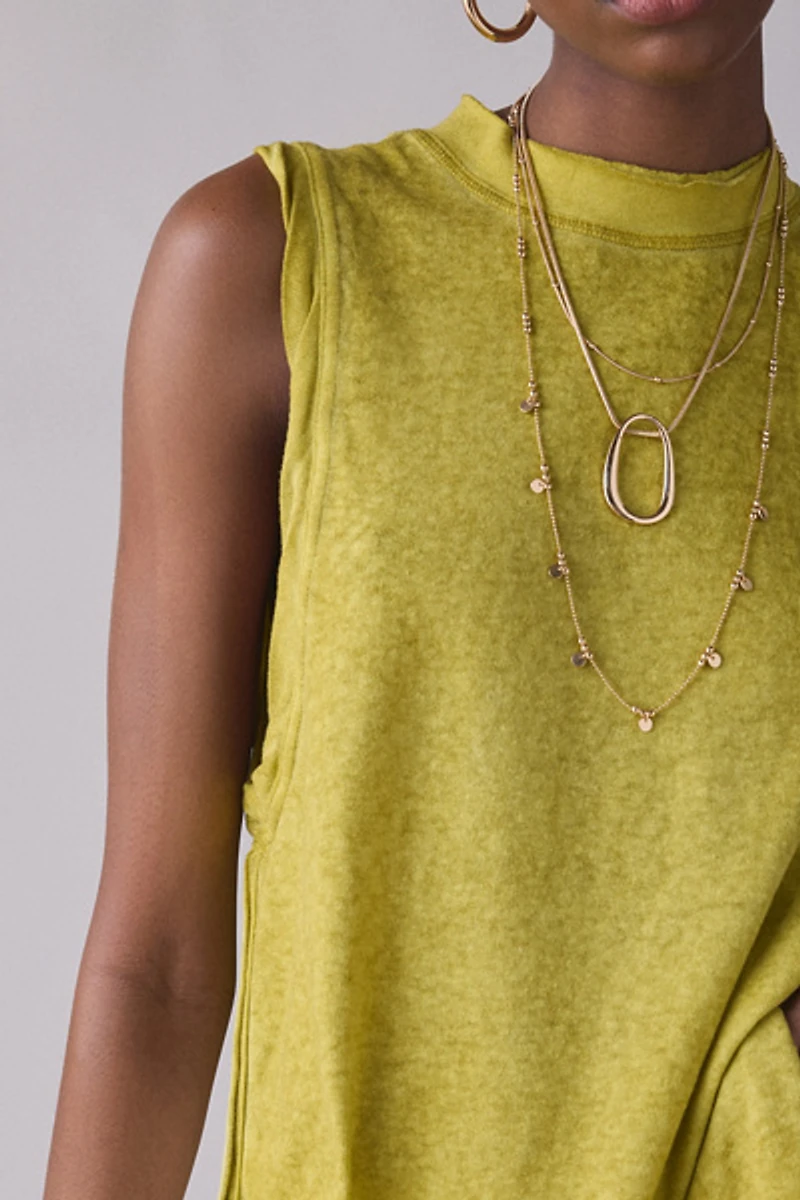 BDG Mirage Side-Split Tunic Tank Top